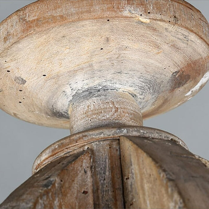 Vintage Wood Craved Ceiling Light Fixture
